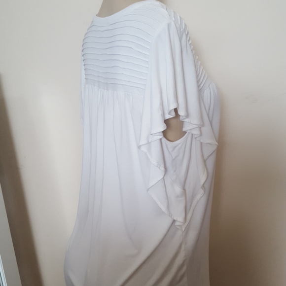 Anthropologie Meadow Rue top White Sz M - Picture 6 of 8